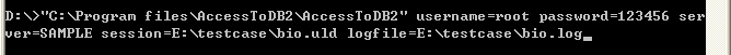 Automate DB2 import Access - session