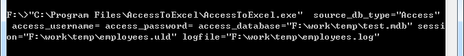 Access To Excel command line
