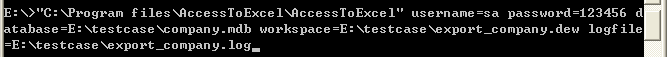 Access To Excel command line