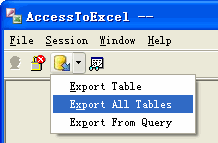 Export data from Access To Excel - export all Access tables button