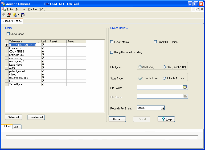 Export data from Access To Excel - export all Access tables form