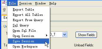 Export data from Access to file - sava/load session