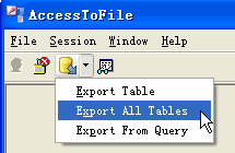 Export data from Access To Csv (Txt) - export all Access tables button