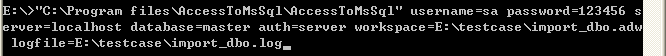 Automate Sql Server import Access - workspace