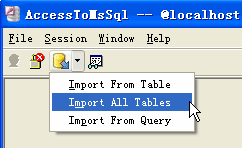 Import data from Access To MS SQL Server - import all Sql Server tables button