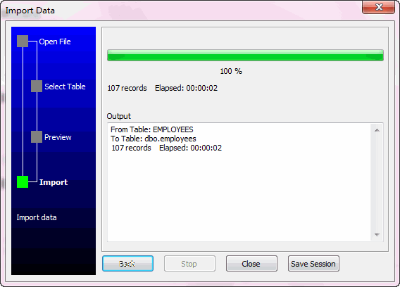 Access To Oracle wizard - import