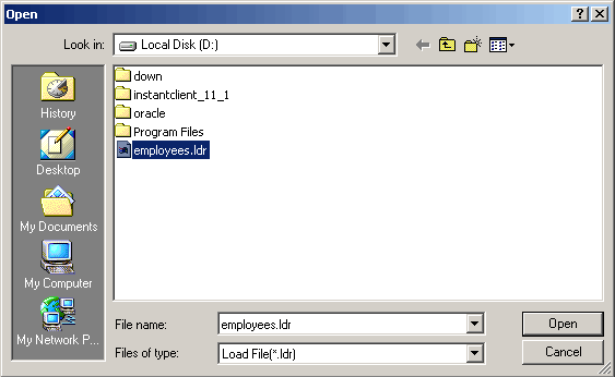 Import data from Csv to Access - load session file
