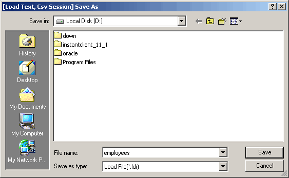 Import data from Csv to Access - save session