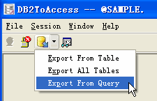 Export DB2 Query Results To Access - start
