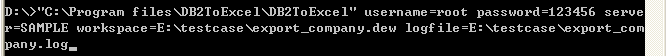DB2 To Excel command line