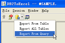 Export Data From DB2 Query Results To Excel Sheet - export DB2 query button
