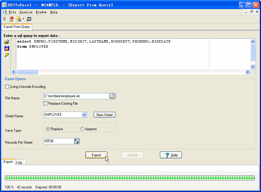 Export Data From DB2 Query Results To Excel Sheet - export DB2 query
