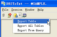 DB2 export to txt - start