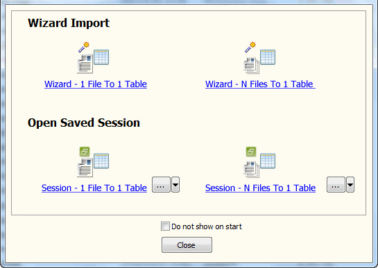 Batch import JSON files data To SQL Server - task window