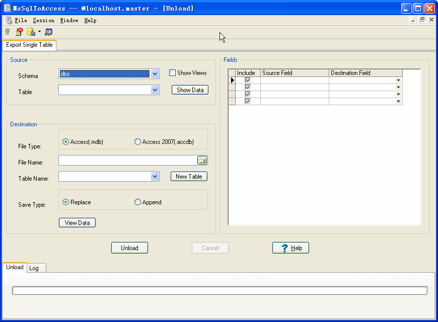 Export data from Sql Server To Access - export sql server table form
