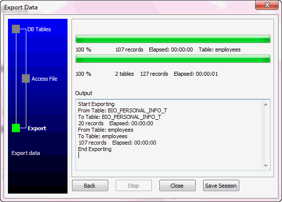 Bulk/Batch export SQL Server all tables data to Access - export