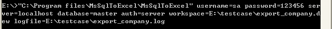 MS SQL Server To Excel command line