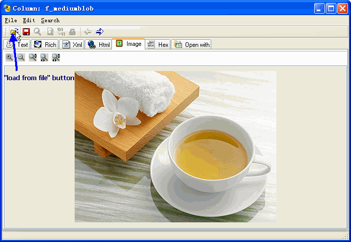Mysql LOB Data Editor - load lob from file