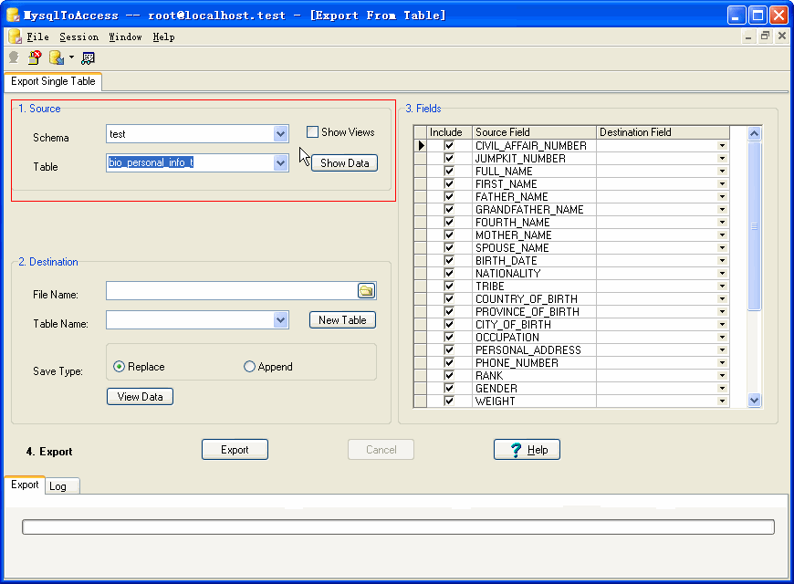 Transfer Mysql To Access - choice Mysql table