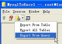 Export data from Mysql To Excel - export Mysql query button