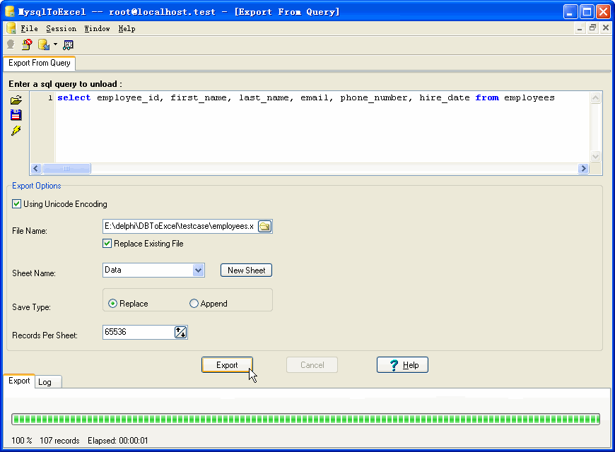 Export data from Mysql To Excel - export Mysql query