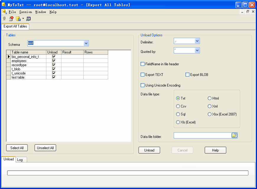 Bulk/Batch export Mysql all tables - export all Mysql tables form