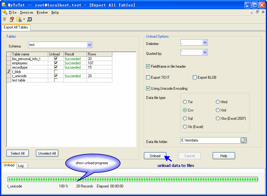 Bulk/Batch export Mysql all tables - export all Mysql tables