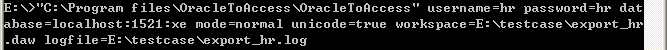 Automate Oracle export to Access - workspace
