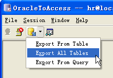Export all tables from Oracle To Access - button