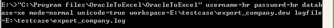 Oracle To Excel command line