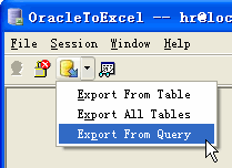 Export data from Oracle To Excel - export Oracle query button