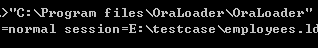 Execute OraLoader via command line