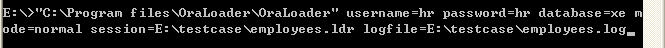 Oracle Import/Export Tool - command line load session