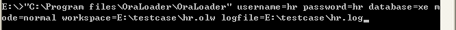 Oracle Import/Export Tool - command line open workspace
