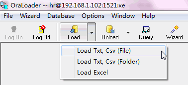 Import data from Txt (Csv) file to Oracle - load button
