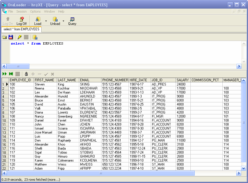 run oracle sql