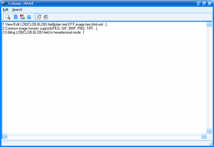 Oracle LOB Editor - edit oracle varchar2
