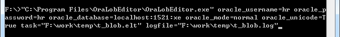 command line execute oracle task