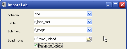 import/export sql server blob data, click for detail