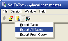 Export data from Sql Server To Csv (Txt) - export all Sql Server tables button