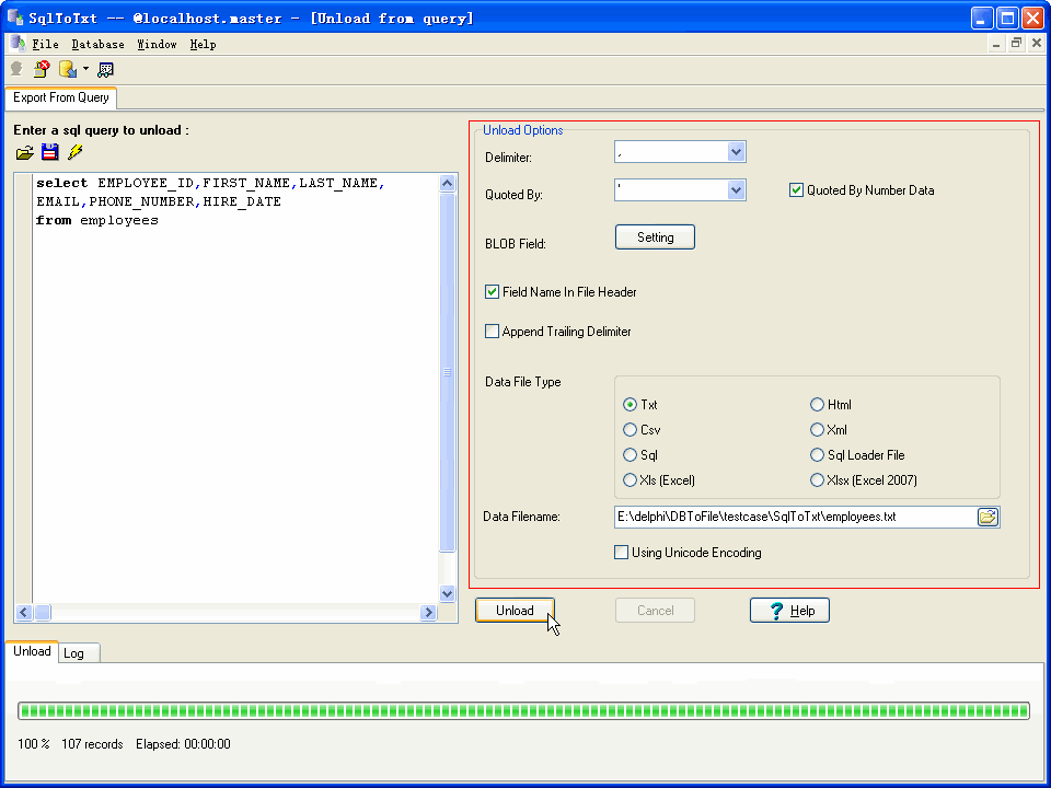 Export data from Sql Server To Csv (Txt) - export Sql Server query