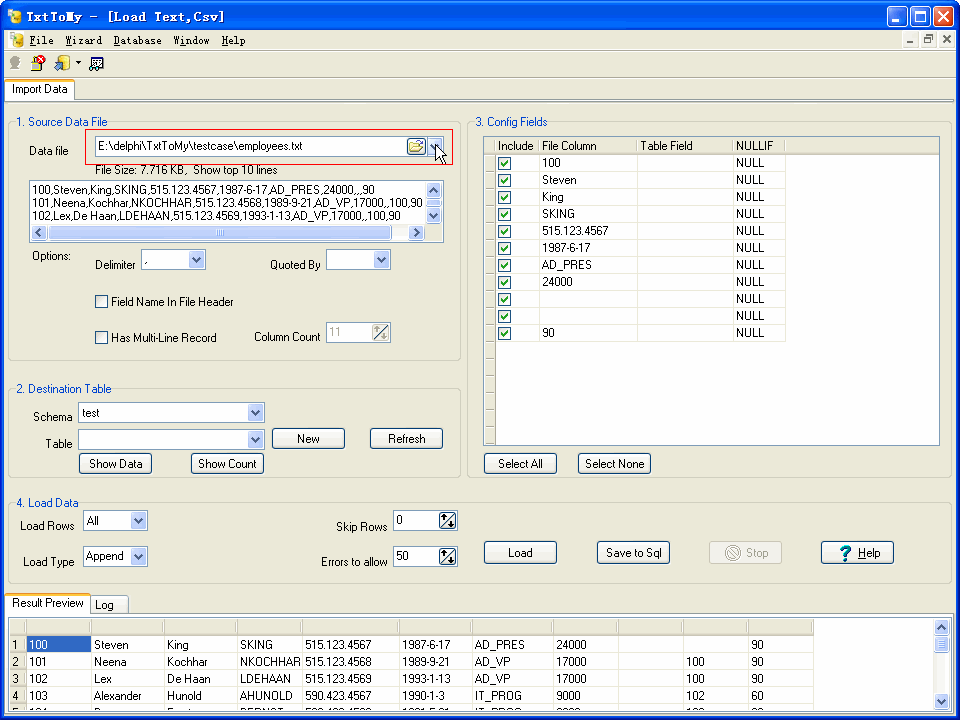 Move Data From CSV File To Mysql - select Csv file
