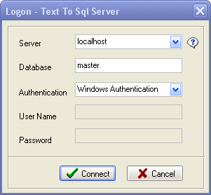 Csv (Txt) To Sql Server -  Logon to local Sql Server