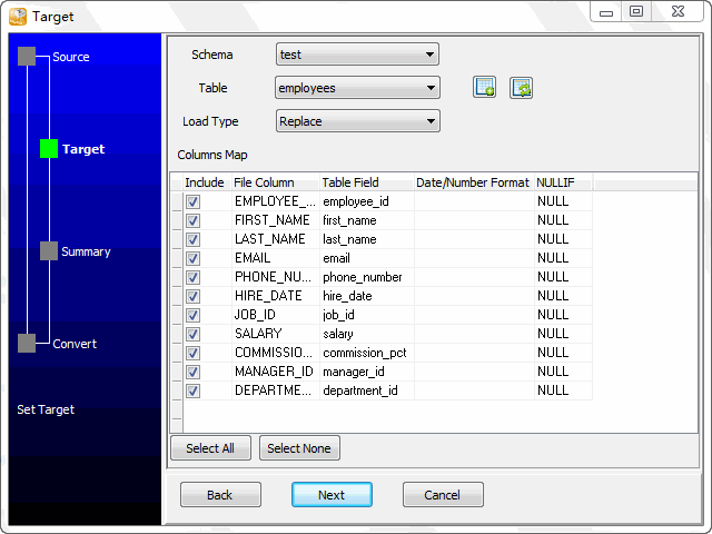Bulk load Excel files data To SQL Server - select table
