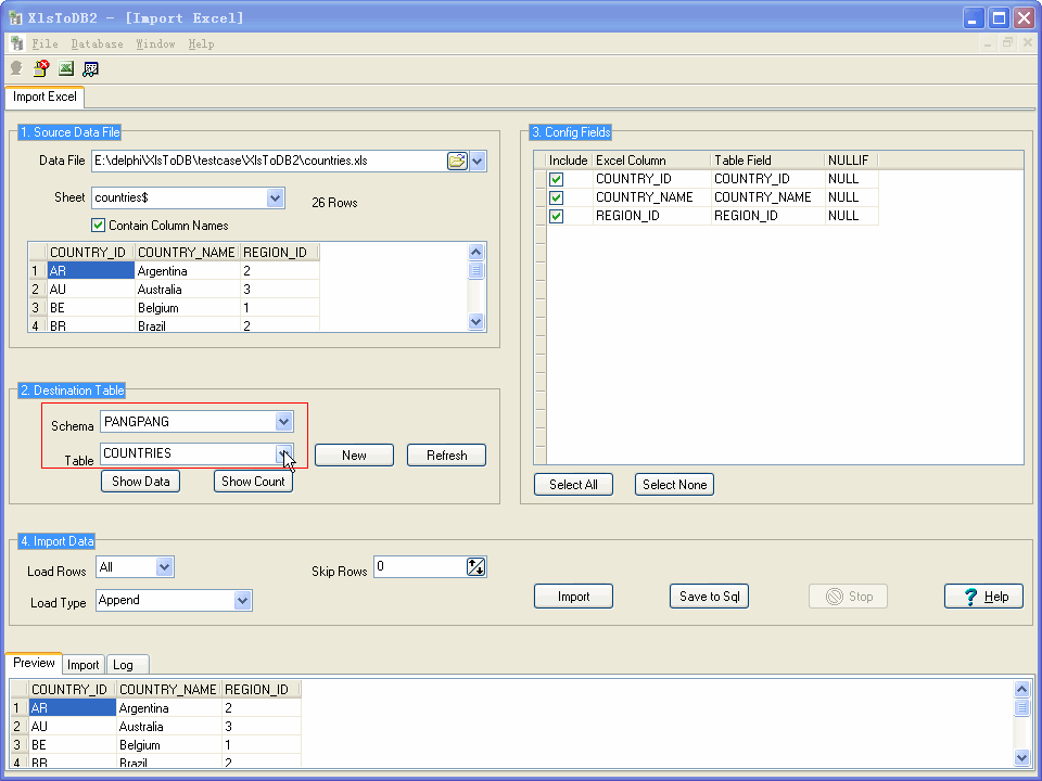 Import Data From Excel Sheet To DB2 Table - select db2 table