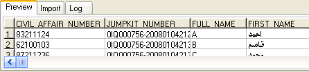 Preview for importing Excel To DB2