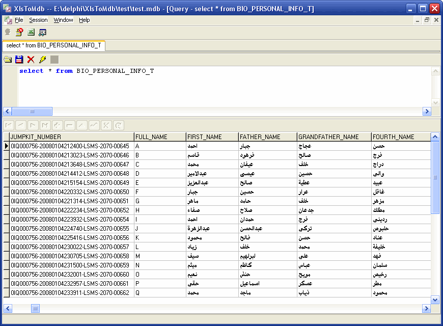 Import Data From Excel To Access - show access table