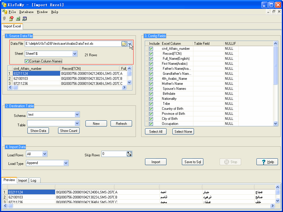 Import Data From Excel To Mysql - select excel file