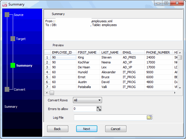 Batch transfer XML files data To SQL Server - preview