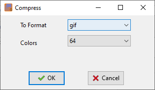 Batch compress GIF files - change format